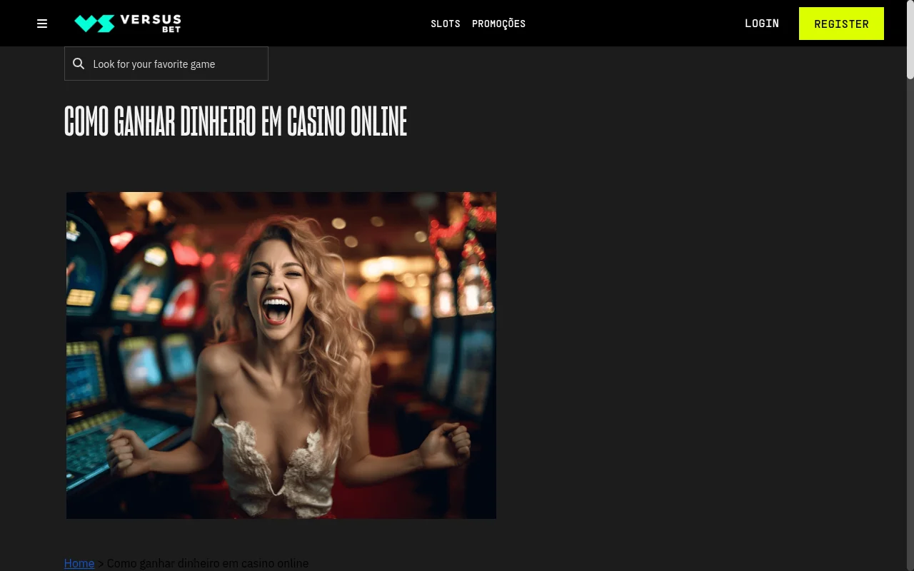 VERSUSbet casino online secção de jogos Portugal